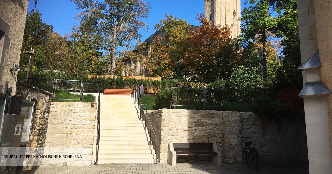 Neubau Treppenanlage Katholische Kirche Jena